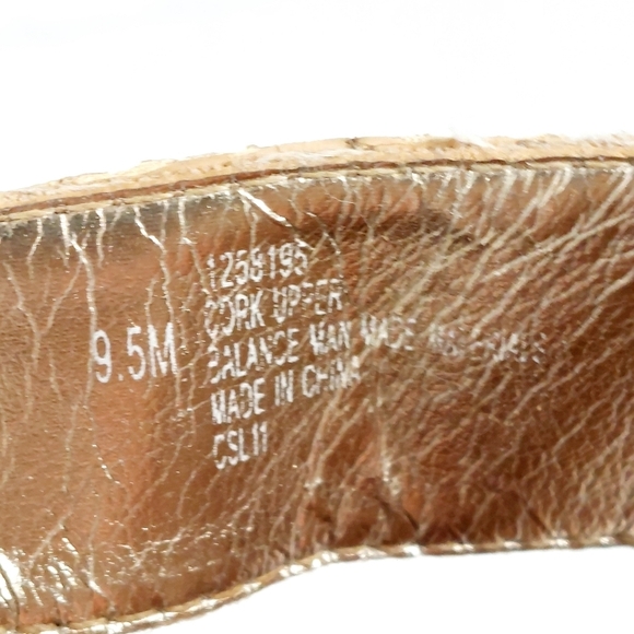 SOFFT Wedge Cork Tan Gold Accents Ultra Comfy Slip On Slide Sandals A429 - Picture 12 of 14